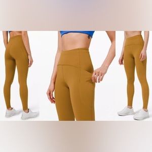 Lululemon Mustard Swift Speed Leggings